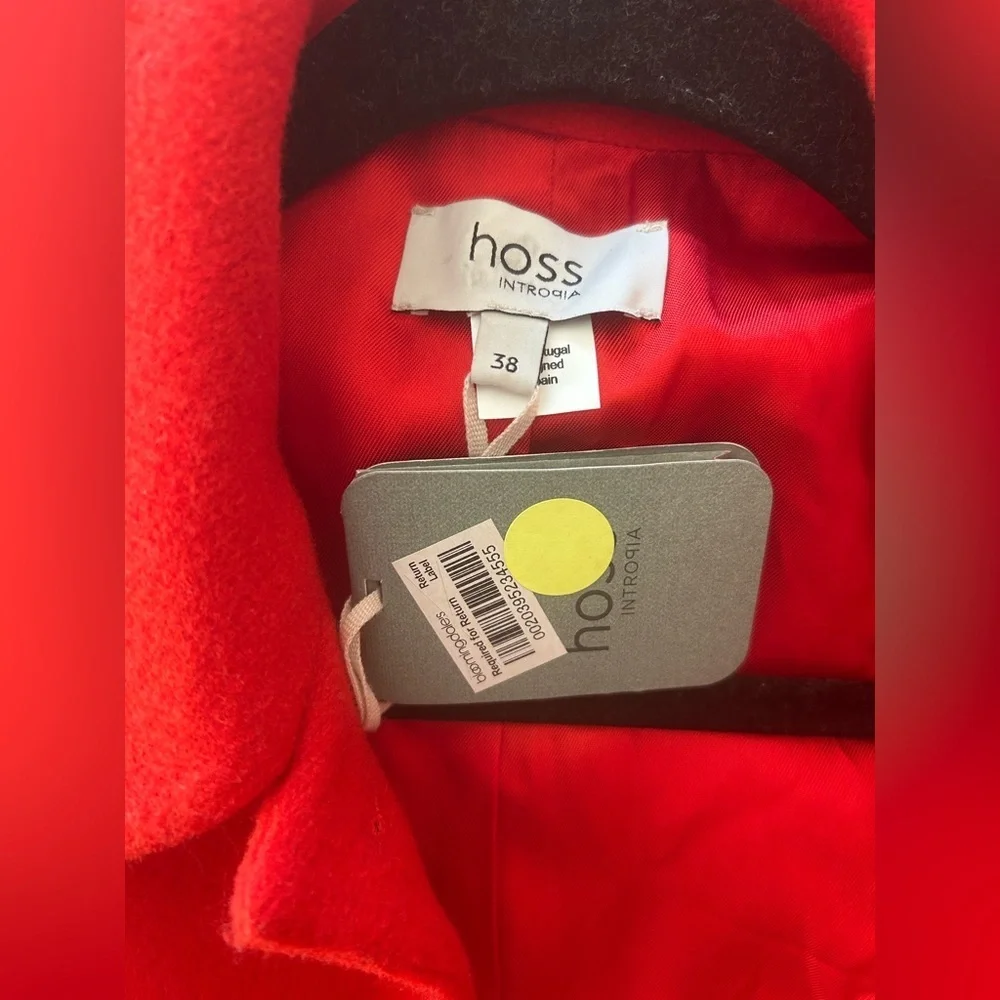 Hoss Intropia Red Coat Size 38